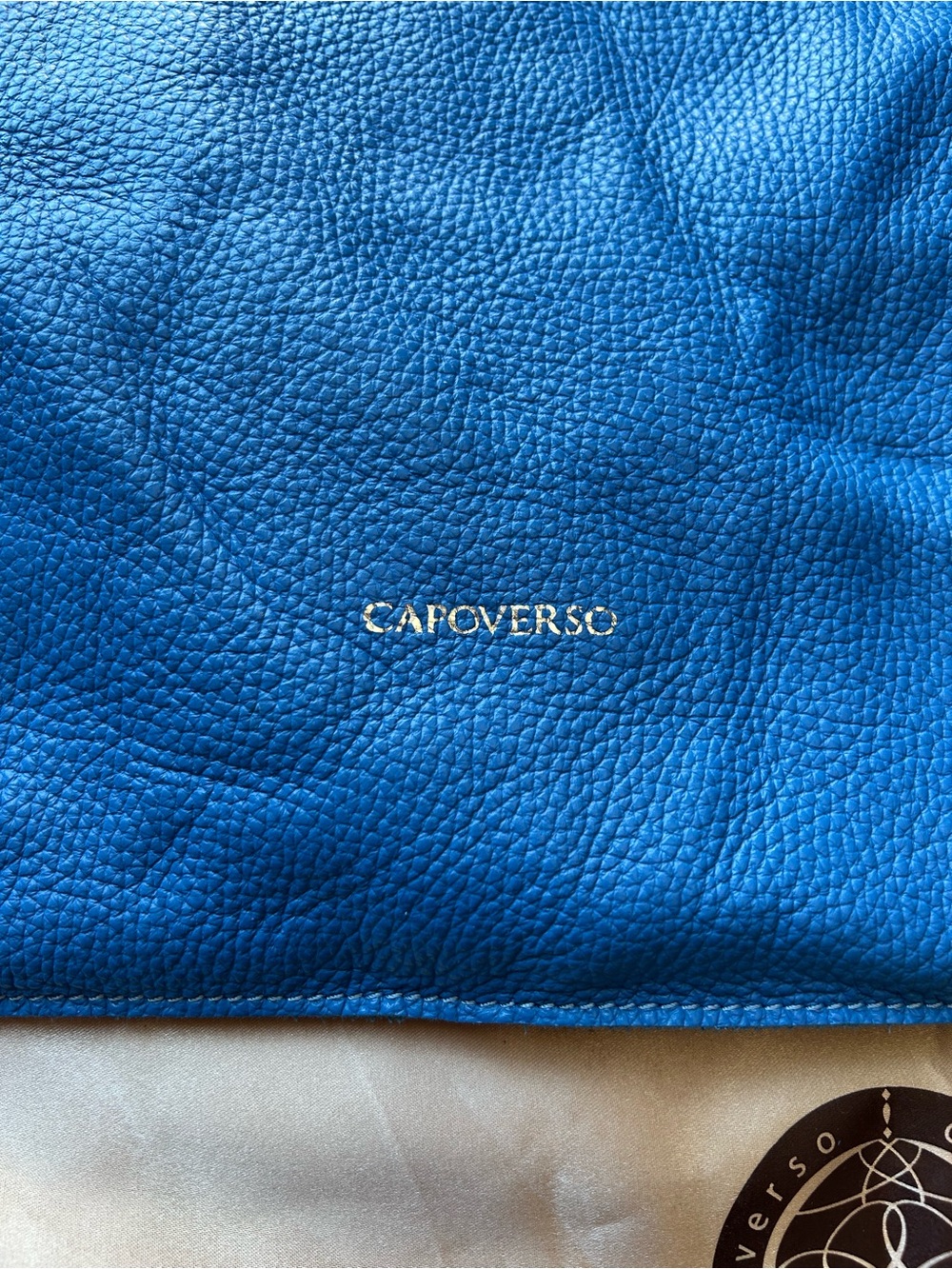 Italian Leather CapoVerso unstructured tote bag NWOT - Picture 2 of 9